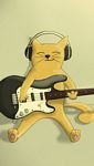 pic for Drawing Of Funny Cat Playing Guitar 